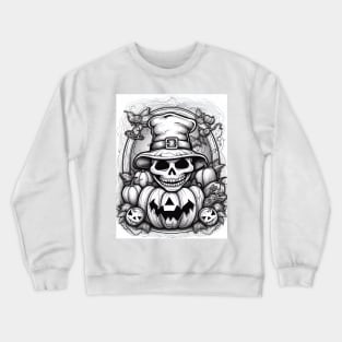 scary witch on white background Crewneck Sweatshirt